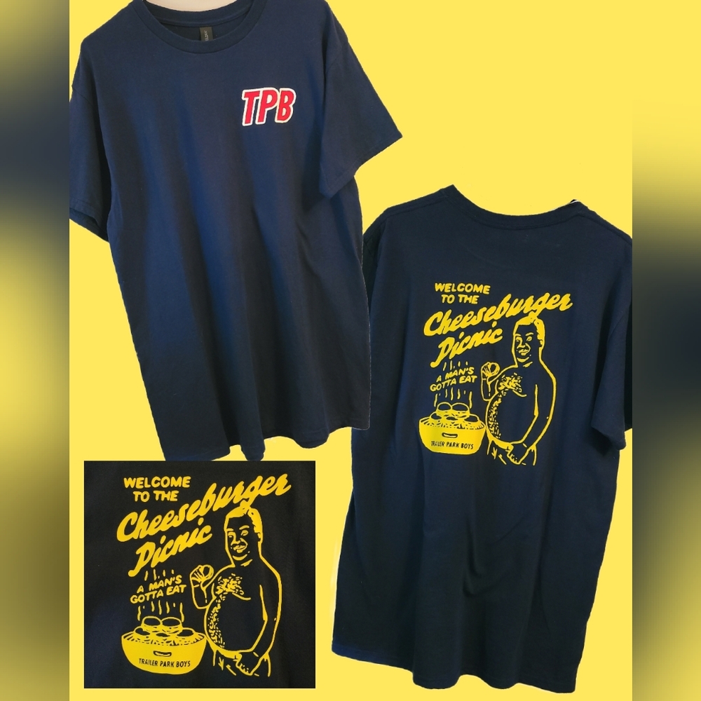 Men's Navy Blue Graphic T-Shirt